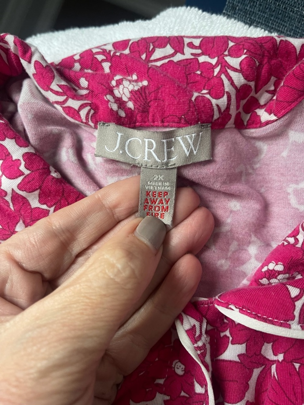 J.Crew Eco Dreamiest Pajama Set 2X Pink Floral Cotton Modal Lounge Sleep Set - Picture 4 of 6